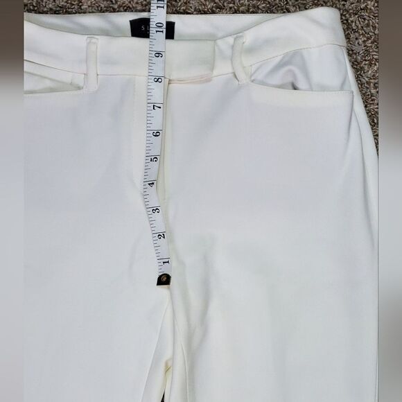 NWT White House Black Market Winter White Ponte Boot Cut Pants - Picture 6 of 8